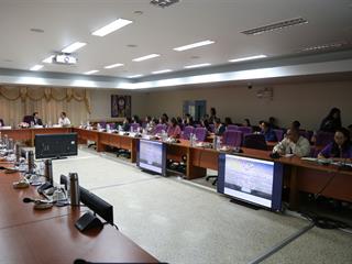 คณะผู้บริหารมหาวิทยาลัยพะเยา,ต้อนรับ,ผู้บริหารสำนักงานกองทุนสนับสนุนการวิจัยพร้อมคณะในการเยี่ยมชมและแลกเปลี่ยนเรียนรู้ร่วมกัน