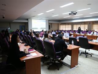 คณะผู้บริหารมหาวิทยาลัยพะเยา,ต้อนรับ,ผู้บริหารสำนักงานกองทุนสนับสนุนการวิจัยพร้อมคณะในการเยี่ยมชมและแลกเปลี่ยนเรียนรู้ร่วมกัน