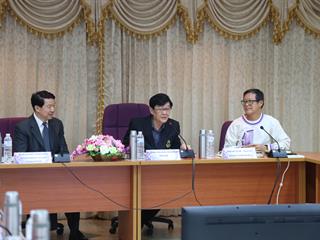 คณะผู้บริหารมหาวิทยาลัยพะเยา,ต้อนรับ,ผู้บริหารสำนักงานกองทุนสนับสนุนการวิจัยพร้อมคณะในการเยี่ยมชมและแลกเปลี่ยนเรียนรู้ร่วมกัน