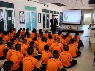 ต้อนรับคณะศึกษาดูงานจาก,โรงเรียนบ้านสันทราย,(ราษฎร์สามัคคี),จังหวัดเชียงราย
