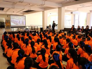 ต้อนรับคณะศึกษาดูงานจาก,โรงเรียนบ้านสันทราย,(ราษฎร์สามัคคี),จังหวัดเชียงราย