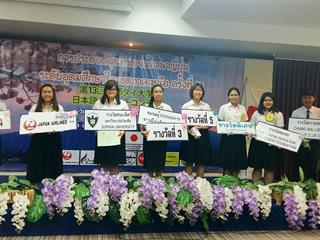นิสิตสาขาวิชาภาษาญี่ปุ่น,คณะศิลปศาสตร์,มหาวิทยาลัยพะเยา,ได้รับรางวัลจากการประกวดสุนทรพจน์ภาษาญี่ปุ่น,ระดับอุดมศึกษาในเขตภาคเหนือ,ครั้งที่,13