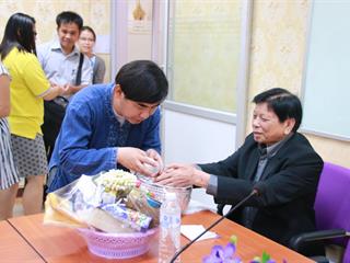 คณะเกษตรศาสตร์ฯ,ต้อนรับศาสตราจารย์,ดร.สนิท,อักษรแก้ว,กรรมการสภามหาวิทยาลัยผู้ทรงคุณวุฒิ