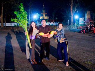 นิสิตคณะศิลปศาสตร์,มหาวิทยาลัยพะเยา,เข้าค่ายส่งเสริมคุณธรรมจริยธรรมและทำนุบำรุงศิลปวัฒนธรรม,ณ,วัดพระธาตุจอมทอง