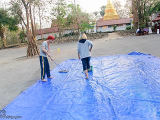 นิสิตคณะศิลปศาสตร์,มหาวิทยาลัยพะเยา,เข้าค่ายส่งเสริมคุณธรรมจริยธรรมและทำนุบำรุงศิลปวัฒนธรรม,ณ,วัดพระธาตุจอมทอง