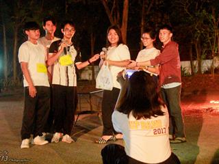 นิสิตคณะศิลปศาสตร์,มหาวิทยาลัยพะเยา,เข้าค่ายส่งเสริมคุณธรรมจริยธรรมและทำนุบำรุงศิลปวัฒนธรรม,ณ,วัดพระธาตุจอมทอง
