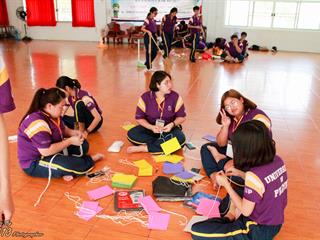 นิสิตคณะศิลปศาสตร์,มหาวิทยาลัยพะเยา,เข้าค่ายส่งเสริมคุณธรรมจริยธรรมและทำนุบำรุงศิลปวัฒนธรรม,ณ,วัดพระธาตุจอมทอง