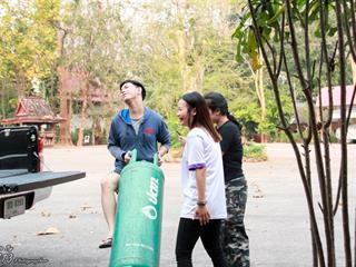 นิสิตคณะศิลปศาสตร์,มหาวิทยาลัยพะเยา,เข้าค่ายส่งเสริมคุณธรรมจริยธรรมและทำนุบำรุงศิลปวัฒนธรรม,ณ,วัดพระธาตุจอมทอง