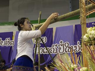 ตัวแทนคณะทันตแพทยศาสตร์ร่วมงาน,“สืบฮีต,โตยฮอย,ป๋าเวณี,ปี๋ใหม่เมือง,ม.พะเยา”,ประจำปี,2561