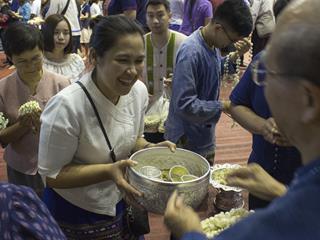ตัวแทนคณะทันตแพทยศาสตร์ร่วมงาน,“สืบฮีต,โตยฮอย,ป๋าเวณี,ปี๋ใหม่เมือง,ม.พะเยา”,ประจำปี,2561