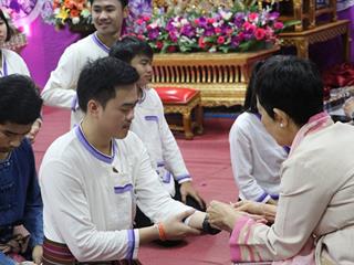 หน่วยกิจการนิสิตและทำนุบำรุงศิลปวัฒนธรรม,ร่วมกับสโมสรนิสิตคณะรัฐศาสตร์และสังคมศาสตร์,มหาวิทยาลัยพะเยา,ดำเนินโครงการสระเกล้าดำหัว,ป๋าเวณีปี๋ใหม่เมือง,ประจำปีการศึกษา,2561