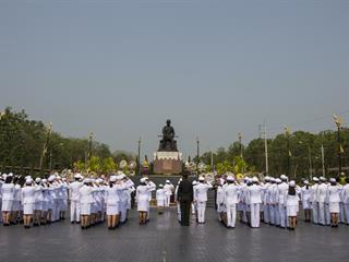 คณะทันตแพทยศาสตร์ร่วมงานพิธีวางพวงมาลาถวายราชสักการะพระบรมราชานุสาวรีย์สมเด็จพระนเรศวรมหาราช,