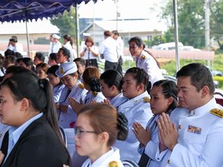 มหาวิทยาลัยพะเยา,นำโดย,ศาสตราจารย์พิเศษ,ดร.มณฑล,สงวนเสริมศรี,อธิการบดีมหาวิทยาลัยพะเยา,พร้อมด้วยคณะผู้บริหาร,คณาจารย์,เจ้าหน้าที่,,เข้าร่วมพิธีวางพวงมาลาถวายราชสักการะ,วันคล้ายวันสวรรคตสมเด็จพระนเรศวรมหาราช,ประจำปี,2561,