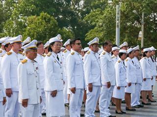 มหาวิทยาลัยพะเยา,นำโดย,ศาสตราจารย์พิเศษ,ดร.มณฑล,สงวนเสริมศรี,อธิการบดีมหาวิทยาลัยพะเยา,พร้อมด้วยคณะผู้บริหาร,คณาจารย์,เจ้าหน้าที่,,เข้าร่วมพิธีวางพวงมาลาถวายราชสักการะ,วันคล้ายวันสวรรคตสมเด็จพระนเรศวรมหาราช,ประจำปี,2561,