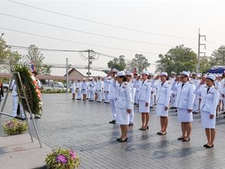 มหาวิทยาลัยพะเยา,นำโดย,ศาสตราจารย์พิเศษ,ดร.มณฑล,สงวนเสริมศรี,อธิการบดีมหาวิทยาลัยพะเยา,พร้อมด้วยคณะผู้บริหาร,คณาจารย์,เจ้าหน้าที่,,เข้าร่วมพิธีวางพวงมาลาถวายราชสักการะ,วันคล้ายวันสวรรคตสมเด็จพระนเรศวรมหาราช,ประจำปี,2561,