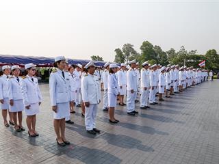 มหาวิทยาลัยพะเยา,นำโดย,ศาสตราจารย์พิเศษ,ดร.มณฑล,สงวนเสริมศรี,อธิการบดีมหาวิทยาลัยพะเยา,พร้อมด้วยคณะผู้บริหาร,คณาจารย์,เจ้าหน้าที่,,เข้าร่วมพิธีวางพวงมาลาถวายราชสักการะ,วันคล้ายวันสวรรคตสมเด็จพระนเรศวรมหาราช,ประจำปี,2561,