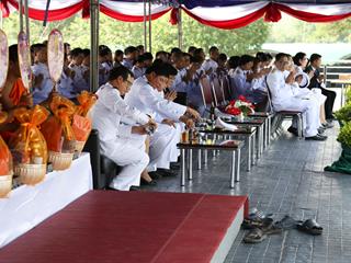 มหาวิทยาลัยพะเยา,นำโดย,ศาสตราจารย์พิเศษ,ดร.มณฑล,สงวนเสริมศรี,อธิการบดีมหาวิทยาลัยพะเยา,พร้อมด้วยคณะผู้บริหาร,คณาจารย์,เจ้าหน้าที่,,เข้าร่วมพิธีวางพวงมาลาถวายราชสักการะ,วันคล้ายวันสวรรคตสมเด็จพระนเรศวรมหาราช,ประจำปี,2561,