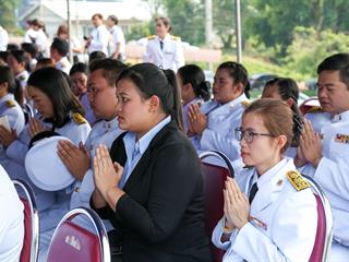 มหาวิทยาลัยพะเยา,นำโดย,ศาสตราจารย์พิเศษ,ดร.มณฑล,สงวนเสริมศรี,อธิการบดีมหาวิทยาลัยพะเยา,พร้อมด้วยคณะผู้บริหาร,คณาจารย์,เจ้าหน้าที่,,เข้าร่วมพิธีวางพวงมาลาถวายราชสักการะ,วันคล้ายวันสวรรคตสมเด็จพระนเรศวรมหาราช,ประจำปี,2561,