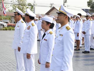 มหาวิทยาลัยพะเยา,นำโดย,ศาสตราจารย์พิเศษ,ดร.มณฑล,สงวนเสริมศรี,อธิการบดีมหาวิทยาลัยพะเยา,พร้อมด้วยคณะผู้บริหาร,คณาจารย์,เจ้าหน้าที่,,เข้าร่วมพิธีวางพวงมาลาถวายราชสักการะ,วันคล้ายวันสวรรคตสมเด็จพระนเรศวรมหาราช,ประจำปี,2561,