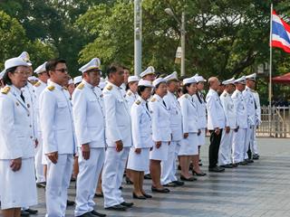 มหาวิทยาลัยพะเยา,นำโดย,ศาสตราจารย์พิเศษ,ดร.มณฑล,สงวนเสริมศรี,อธิการบดีมหาวิทยาลัยพะเยา,พร้อมด้วยคณะผู้บริหาร,คณาจารย์,เจ้าหน้าที่,,เข้าร่วมพิธีวางพวงมาลาถวายราชสักการะ,วันคล้ายวันสวรรคตสมเด็จพระนเรศวรมหาราช,ประจำปี,2561,