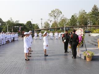 มหาวิทยาลัยพะเยา,นำโดย,ศาสตราจารย์พิเศษ,ดร.มณฑล,สงวนเสริมศรี,อธิการบดีมหาวิทยาลัยพะเยา,พร้อมด้วยคณะผู้บริหาร,คณาจารย์,เจ้าหน้าที่,,เข้าร่วมพิธีวางพวงมาลาถวายราชสักการะ,วันคล้ายวันสวรรคตสมเด็จพระนเรศวรมหาราช,ประจำปี,2561,