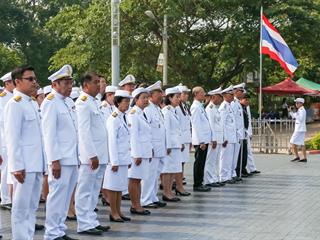 มหาวิทยาลัยพะเยา,นำโดย,ศาสตราจารย์พิเศษ,ดร.มณฑล,สงวนเสริมศรี,อธิการบดีมหาวิทยาลัยพะเยา,พร้อมด้วยคณะผู้บริหาร,คณาจารย์,เจ้าหน้าที่,,เข้าร่วมพิธีวางพวงมาลาถวายราชสักการะ,วันคล้ายวันสวรรคตสมเด็จพระนเรศวรมหาราช,ประจำปี,2561,