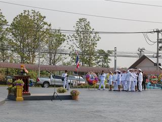 มหาวิทยาลัยพะเยา,นำโดย,ศาสตราจารย์พิเศษ,ดร.มณฑล,สงวนเสริมศรี,อธิการบดีมหาวิทยาลัยพะเยา,พร้อมด้วยคณะผู้บริหาร,คณาจารย์,เจ้าหน้าที่,,เข้าร่วมพิธีวางพวงมาลาถวายราชสักการะ,วันคล้ายวันสวรรคตสมเด็จพระนเรศวรมหาราช,ประจำปี,2561,