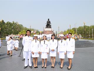 มหาวิทยาลัยพะเยา,นำโดย,ศาสตราจารย์พิเศษ,ดร.มณฑล,สงวนเสริมศรี,อธิการบดีมหาวิทยาลัยพะเยา,พร้อมด้วยคณะผู้บริหาร,คณาจารย์,เจ้าหน้าที่,,เข้าร่วมพิธีวางพวงมาลาถวายราชสักการะ,วันคล้ายวันสวรรคตสมเด็จพระนเรศวรมหาราช,ประจำปี,2561,