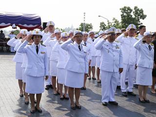 มหาวิทยาลัยพะเยา,นำโดย,ศาสตราจารย์พิเศษ,ดร.มณฑล,สงวนเสริมศรี,อธิการบดีมหาวิทยาลัยพะเยา,พร้อมด้วยคณะผู้บริหาร,คณาจารย์,เจ้าหน้าที่,,เข้าร่วมพิธีวางพวงมาลาถวายราชสักการะ,วันคล้ายวันสวรรคตสมเด็จพระนเรศวรมหาราช,ประจำปี,2561,
