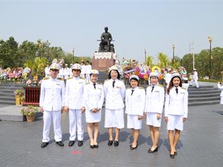 มหาวิทยาลัยพะเยา,นำโดย,ศาสตราจารย์พิเศษ,ดร.มณฑล,สงวนเสริมศรี,อธิการบดีมหาวิทยาลัยพะเยา,พร้อมด้วยคณะผู้บริหาร,คณาจารย์,เจ้าหน้าที่,,เข้าร่วมพิธีวางพวงมาลาถวายราชสักการะ,วันคล้ายวันสวรรคตสมเด็จพระนเรศวรมหาราช,ประจำปี,2561,