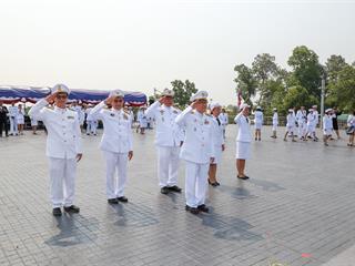 มหาวิทยาลัยพะเยา,นำโดย,ศาสตราจารย์พิเศษ,ดร.มณฑล,สงวนเสริมศรี,อธิการบดีมหาวิทยาลัยพะเยา,พร้อมด้วยคณะผู้บริหาร,คณาจารย์,เจ้าหน้าที่,,เข้าร่วมพิธีวางพวงมาลาถวายราชสักการะ,วันคล้ายวันสวรรคตสมเด็จพระนเรศวรมหาราช,ประจำปี,2561,