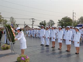 มหาวิทยาลัยพะเยา,นำโดย,ศาสตราจารย์พิเศษ,ดร.มณฑล,สงวนเสริมศรี,อธิการบดีมหาวิทยาลัยพะเยา,พร้อมด้วยคณะผู้บริหาร,คณาจารย์,เจ้าหน้าที่,,เข้าร่วมพิธีวางพวงมาลาถวายราชสักการะ,วันคล้ายวันสวรรคตสมเด็จพระนเรศวรมหาราช,ประจำปี,2561,
