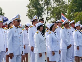 มหาวิทยาลัยพะเยา,นำโดย,ศาสตราจารย์พิเศษ,ดร.มณฑล,สงวนเสริมศรี,อธิการบดีมหาวิทยาลัยพะเยา,พร้อมด้วยคณะผู้บริหาร,คณาจารย์,เจ้าหน้าที่,,เข้าร่วมพิธีวางพวงมาลาถวายราชสักการะ,วันคล้ายวันสวรรคตสมเด็จพระนเรศวรมหาราช,ประจำปี,2561,