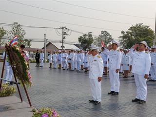 มหาวิทยาลัยพะเยา,นำโดย,ศาสตราจารย์พิเศษ,ดร.มณฑล,สงวนเสริมศรี,อธิการบดีมหาวิทยาลัยพะเยา,พร้อมด้วยคณะผู้บริหาร,คณาจารย์,เจ้าหน้าที่,,เข้าร่วมพิธีวางพวงมาลาถวายราชสักการะ,วันคล้ายวันสวรรคตสมเด็จพระนเรศวรมหาราช,ประจำปี,2561,