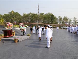 มหาวิทยาลัยพะเยา,นำโดย,ศาสตราจารย์พิเศษ,ดร.มณฑล,สงวนเสริมศรี,อธิการบดีมหาวิทยาลัยพะเยา,พร้อมด้วยคณะผู้บริหาร,คณาจารย์,เจ้าหน้าที่,,เข้าร่วมพิธีวางพวงมาลาถวายราชสักการะ,วันคล้ายวันสวรรคตสมเด็จพระนเรศวรมหาราช,ประจำปี,2561,
