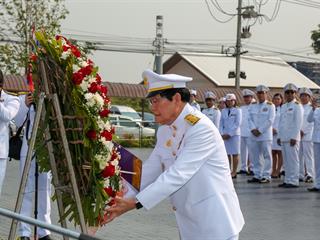 มหาวิทยาลัยพะเยา,นำโดย,ศาสตราจารย์พิเศษ,ดร.มณฑล,สงวนเสริมศรี,อธิการบดีมหาวิทยาลัยพะเยา,พร้อมด้วยคณะผู้บริหาร,คณาจารย์,เจ้าหน้าที่,,เข้าร่วมพิธีวางพวงมาลาถวายราชสักการะ,วันคล้ายวันสวรรคตสมเด็จพระนเรศวรมหาราช,ประจำปี,2561,