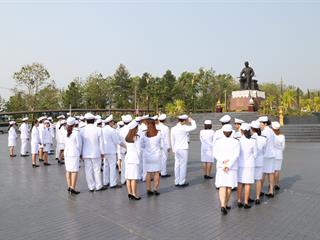 มหาวิทยาลัยพะเยา,นำโดย,ศาสตราจารย์พิเศษ,ดร.มณฑล,สงวนเสริมศรี,อธิการบดีมหาวิทยาลัยพะเยา,พร้อมด้วยคณะผู้บริหาร,คณาจารย์,เจ้าหน้าที่,,เข้าร่วมพิธีวางพวงมาลาถวายราชสักการะ,วันคล้ายวันสวรรคตสมเด็จพระนเรศวรมหาราช,ประจำปี,2561,