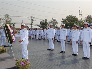 มหาวิทยาลัยพะเยา,นำโดย,ศาสตราจารย์พิเศษ,ดร.มณฑล,สงวนเสริมศรี,อธิการบดีมหาวิทยาลัยพะเยา,พร้อมด้วยคณะผู้บริหาร,คณาจารย์,เจ้าหน้าที่,,เข้าร่วมพิธีวางพวงมาลาถวายราชสักการะ,วันคล้ายวันสวรรคตสมเด็จพระนเรศวรมหาราช,ประจำปี,2561,