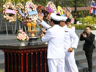 มหาวิทยาลัยพะเยา,นำโดย,ศาสตราจารย์พิเศษ,ดร.มณฑล,สงวนเสริมศรี,อธิการบดีมหาวิทยาลัยพะเยา,พร้อมด้วยคณะผู้บริหาร,คณาจารย์,เจ้าหน้าที่,,เข้าร่วมพิธีวางพวงมาลาถวายราชสักการะ,วันคล้ายวันสวรรคตสมเด็จพระนเรศวรมหาราช,ประจำปี,2561,