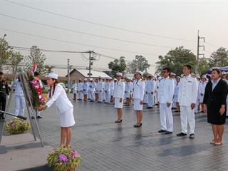 มหาวิทยาลัยพะเยา,นำโดย,ศาสตราจารย์พิเศษ,ดร.มณฑล,สงวนเสริมศรี,อธิการบดีมหาวิทยาลัยพะเยา,พร้อมด้วยคณะผู้บริหาร,คณาจารย์,เจ้าหน้าที่,,เข้าร่วมพิธีวางพวงมาลาถวายราชสักการะ,วันคล้ายวันสวรรคตสมเด็จพระนเรศวรมหาราช,ประจำปี,2561,