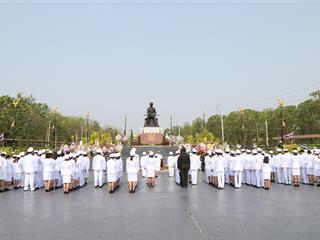 มหาวิทยาลัยพะเยา,นำโดย,ศาสตราจารย์พิเศษ,ดร.มณฑล,สงวนเสริมศรี,อธิการบดีมหาวิทยาลัยพะเยา,พร้อมด้วยคณะผู้บริหาร,คณาจารย์,เจ้าหน้าที่,,เข้าร่วมพิธีวางพวงมาลาถวายราชสักการะ,วันคล้ายวันสวรรคตสมเด็จพระนเรศวรมหาราช,ประจำปี,2561,