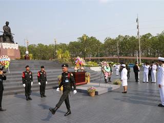 มหาวิทยาลัยพะเยา,นำโดย,ศาสตราจารย์พิเศษ,ดร.มณฑล,สงวนเสริมศรี,อธิการบดีมหาวิทยาลัยพะเยา,พร้อมด้วยคณะผู้บริหาร,คณาจารย์,เจ้าหน้าที่,,เข้าร่วมพิธีวางพวงมาลาถวายราชสักการะ,วันคล้ายวันสวรรคตสมเด็จพระนเรศวรมหาราช,ประจำปี,2561,