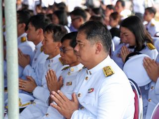 มหาวิทยาลัยพะเยา,นำโดย,ศาสตราจารย์พิเศษ,ดร.มณฑล,สงวนเสริมศรี,อธิการบดีมหาวิทยาลัยพะเยา,พร้อมด้วยคณะผู้บริหาร,คณาจารย์,เจ้าหน้าที่,,เข้าร่วมพิธีวางพวงมาลาถวายราชสักการะ,วันคล้ายวันสวรรคตสมเด็จพระนเรศวรมหาราช,ประจำปี,2561,