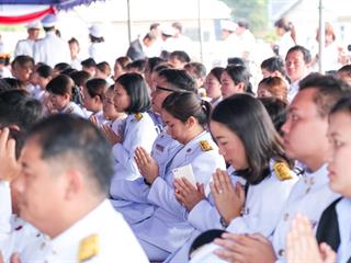 มหาวิทยาลัยพะเยา,นำโดย,ศาสตราจารย์พิเศษ,ดร.มณฑล,สงวนเสริมศรี,อธิการบดีมหาวิทยาลัยพะเยา,พร้อมด้วยคณะผู้บริหาร,คณาจารย์,เจ้าหน้าที่,,เข้าร่วมพิธีวางพวงมาลาถวายราชสักการะ,วันคล้ายวันสวรรคตสมเด็จพระนเรศวรมหาราช,ประจำปี,2561,