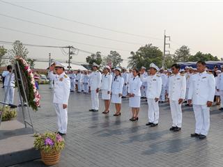 มหาวิทยาลัยพะเยา,นำโดย,ศาสตราจารย์พิเศษ,ดร.มณฑล,สงวนเสริมศรี,อธิการบดีมหาวิทยาลัยพะเยา,พร้อมด้วยคณะผู้บริหาร,คณาจารย์,เจ้าหน้าที่,,เข้าร่วมพิธีวางพวงมาลาถวายราชสักการะ,วันคล้ายวันสวรรคตสมเด็จพระนเรศวรมหาราช,ประจำปี,2561,