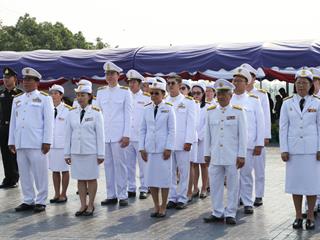 มหาวิทยาลัยพะเยา,นำโดย,ศาสตราจารย์พิเศษ,ดร.มณฑล,สงวนเสริมศรี,อธิการบดีมหาวิทยาลัยพะเยา,พร้อมด้วยคณะผู้บริหาร,คณาจารย์,เจ้าหน้าที่,,เข้าร่วมพิธีวางพวงมาลาถวายราชสักการะ,วันคล้ายวันสวรรคตสมเด็จพระนเรศวรมหาราช,ประจำปี,2561,
