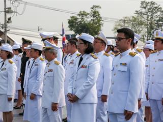 มหาวิทยาลัยพะเยา,นำโดย,ศาสตราจารย์พิเศษ,ดร.มณฑล,สงวนเสริมศรี,อธิการบดีมหาวิทยาลัยพะเยา,พร้อมด้วยคณะผู้บริหาร,คณาจารย์,เจ้าหน้าที่,,เข้าร่วมพิธีวางพวงมาลาถวายราชสักการะ,วันคล้ายวันสวรรคตสมเด็จพระนเรศวรมหาราช,ประจำปี,2561,