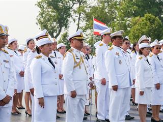 มหาวิทยาลัยพะเยา,นำโดย,ศาสตราจารย์พิเศษ,ดร.มณฑล,สงวนเสริมศรี,อธิการบดีมหาวิทยาลัยพะเยา,พร้อมด้วยคณะผู้บริหาร,คณาจารย์,เจ้าหน้าที่,,เข้าร่วมพิธีวางพวงมาลาถวายราชสักการะ,วันคล้ายวันสวรรคตสมเด็จพระนเรศวรมหาราช,ประจำปี,2561,