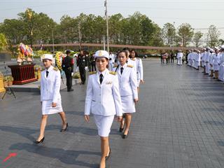 มหาวิทยาลัยพะเยา,นำโดย,ศาสตราจารย์พิเศษ,ดร.มณฑล,สงวนเสริมศรี,อธิการบดีมหาวิทยาลัยพะเยา,พร้อมด้วยคณะผู้บริหาร,คณาจารย์,เจ้าหน้าที่,,เข้าร่วมพิธีวางพวงมาลาถวายราชสักการะ,วันคล้ายวันสวรรคตสมเด็จพระนเรศวรมหาราช,ประจำปี,2561,