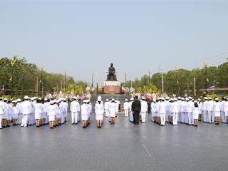 มหาวิทยาลัยพะเยา,นำโดย,ศาสตราจารย์พิเศษ,ดร.มณฑล,สงวนเสริมศรี,อธิการบดีมหาวิทยาลัยพะเยา,พร้อมด้วยคณะผู้บริหาร,คณาจารย์,เจ้าหน้าที่,,เข้าร่วมพิธีวางพวงมาลาถวายราชสักการะ,วันคล้ายวันสวรรคตสมเด็จพระนเรศวรมหาราช,ประจำปี,2561,